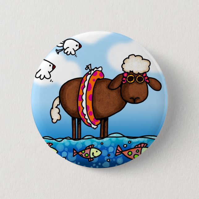 Sommerschafknopf Button (Vorderseite)