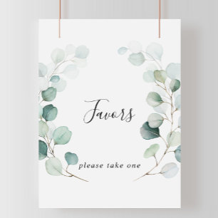 Sommerschild Eukalyptus-Laub-Favors-Schild Poster