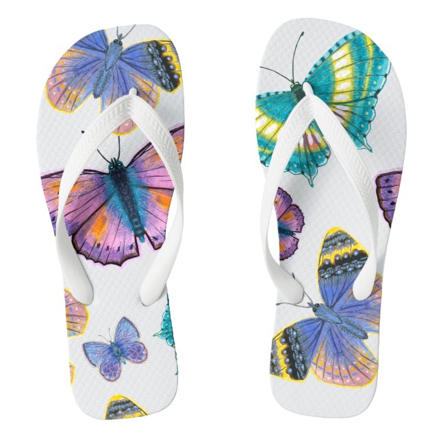 Sommerschmetterlinge Flip Flops (Fußbett)