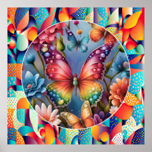 Sommerschmetterlinge Poster