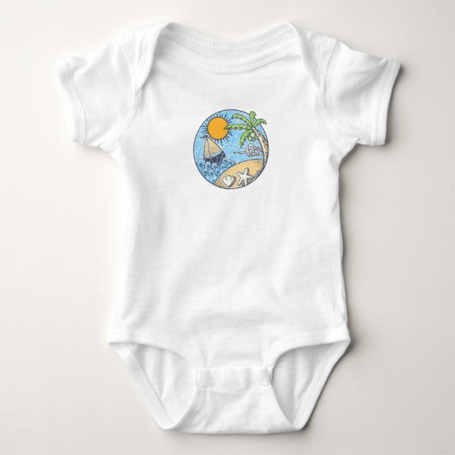 Sommerschmuck Baby Strampler (Vorderseite)