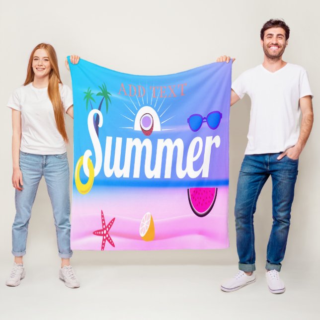 Sommerseeferiendecke Fleecedecke (Beispiel)