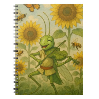 Sommerserenade: Der fröhliche Grasshopper Fiddler Notizblock