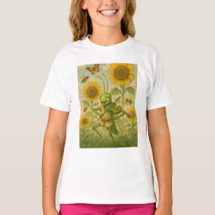 Sommerserenade: Der fröhliche Grasshopper Fiddler T-Shirt