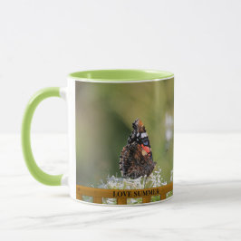 Sommerskript für die Liebe von Blumenschmetterling Tasse