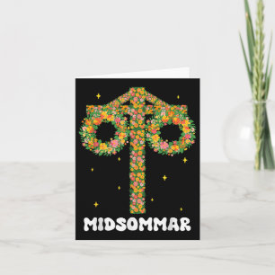 Sommersolstice Maypole Midsommar Schweden Karte