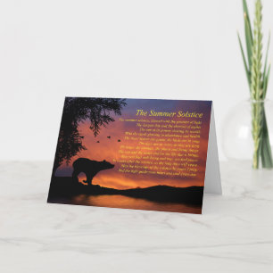 Sommersolstice Segen mit Bären und Vögeln Karte