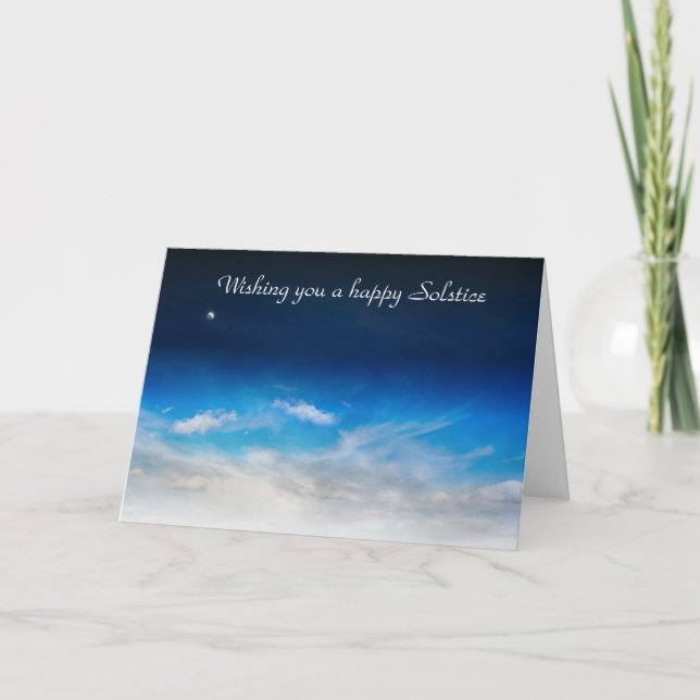 Sommersolstice Segnungen mit blauem Himmel und Mon Karte (Vorderseite)