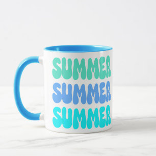 Sommersommer Retro Blau Tasse