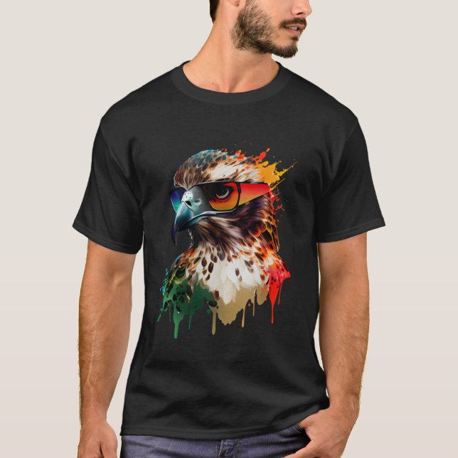 Sommersonne Adler Sonnenbrille Naturfreund T-Shirt (Vorderseite)