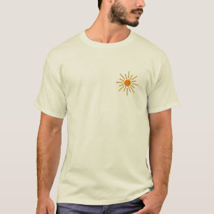 Sommersonne. Gelb und Orange T-Shirt