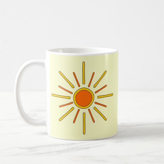 Sommersonne. Gelb und Orange Tasse (Links)