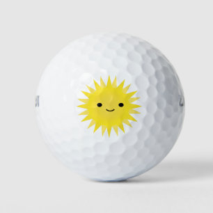 Sommersonne Lächelnd Cartoon Sonne Golfball