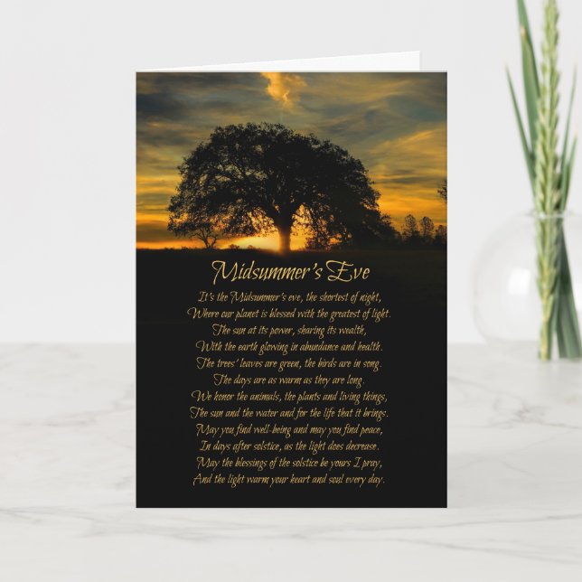 Sommersonne, Mittelsommerliche Sommerferien Karte (Vorderseite)