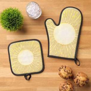 Sommersonne Ofenhandschuh & Topflappen-Set