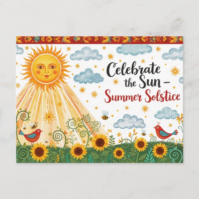 Sommersonne Postkarte (Vorderseite)