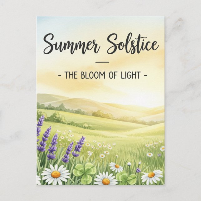 Sommersonne Postkarte (Vorderseite)