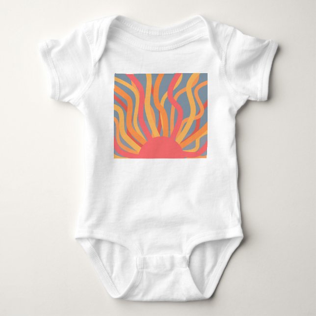 Sommersonnenaufgang Baby Strampler (Vorderseite)