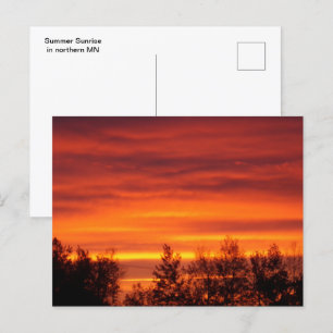 Sommersonnenaufgang im Norden MN Postkarte