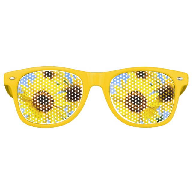 Sommersonnenblume Partybrille (Vorderseite)