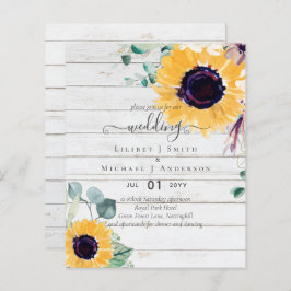 Sommersonnenblumen Eukalyptus Grüne Hochzeit