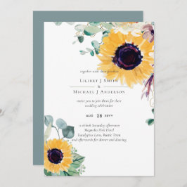 Sommersonnenblumen Eukalyptus Grüne Hochzeit