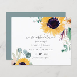 Sommersonnenblumen Eukalyptus Grüne Hochzeit