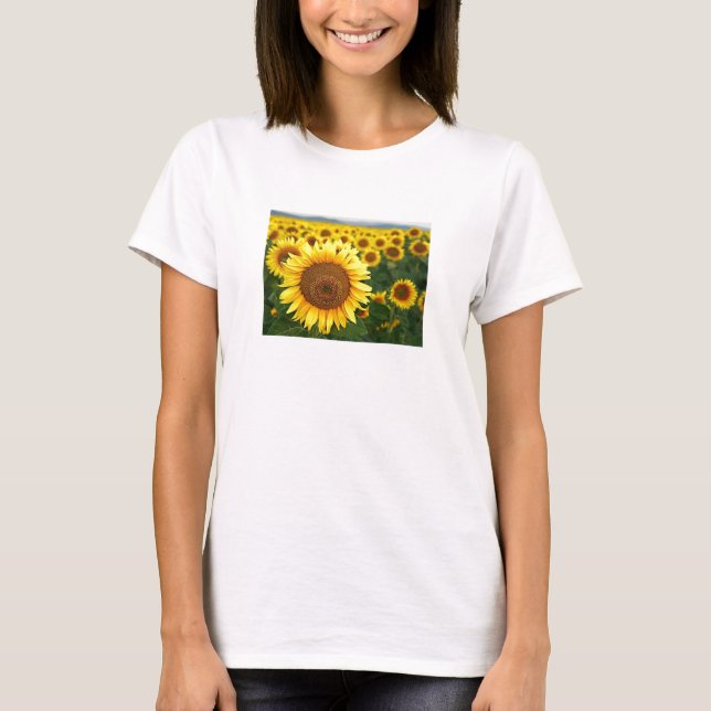 Sommersonnenblumen Ladys Spaghetti Top (Vorderseite)