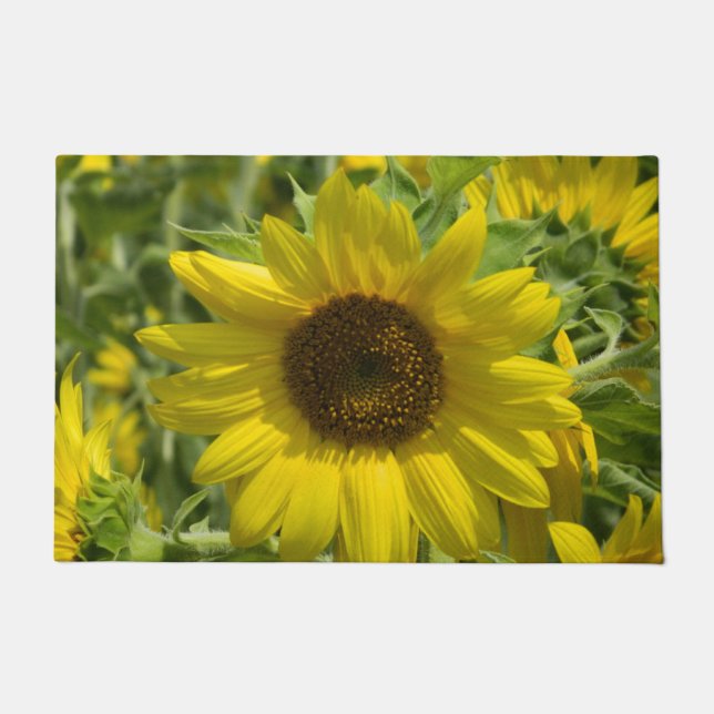 Sommersonnenblumenmatte Fußmatte (Vorderseite)