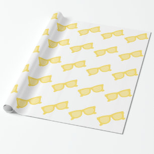 Sommersonnenbrille Gelb Hipster Brille Geschenkpapier