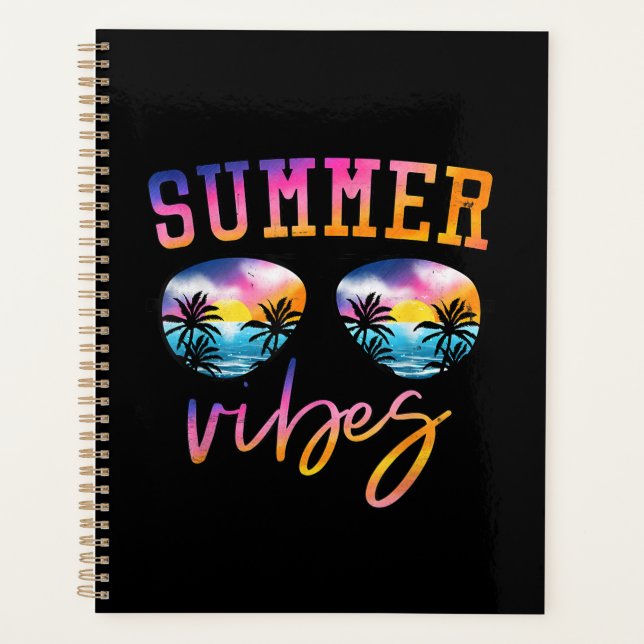 Sommersonnenbrille mit Palmenbaum Funny Beach Planer (Vorderseite)