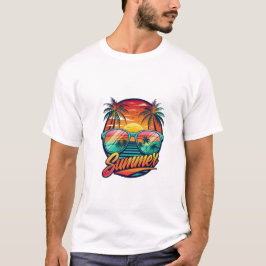 Sommersonnenbrille T - Shirt - Tropischer Sonnenun
