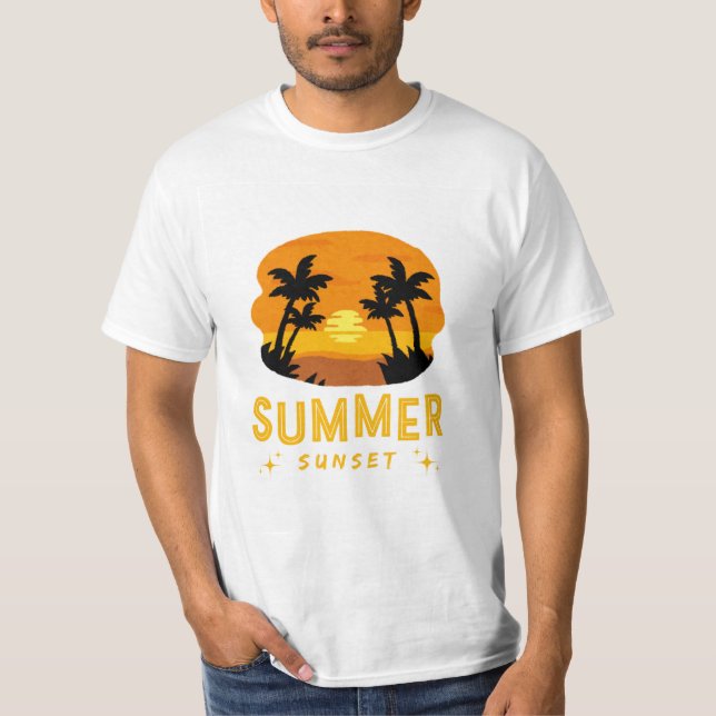 Sommersonnenuntergang T - Shirt (Vorderseite)