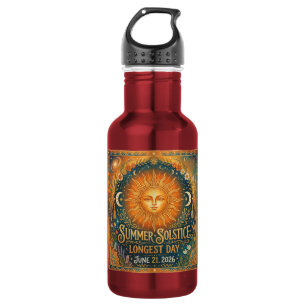 Sommersonnenwende 2026 Tasse Himmels-Sonne Mond Edelstahlflasche
