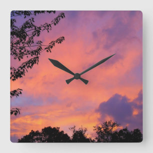 Sommersonnenwende Quadratische Wanduhr