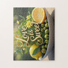 Sommersonnige Zitronen, Oliven, Zitrusscheiben Puzzle