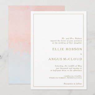 Sommersonntags Wasserfarbenhochzeit Einladung