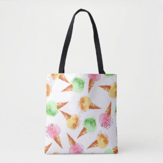 Sommersortiertes Eisdessert Farbe Aquarell