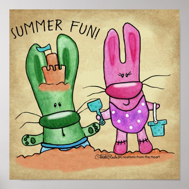 Sommerspass am Strand Poster (Vorne)