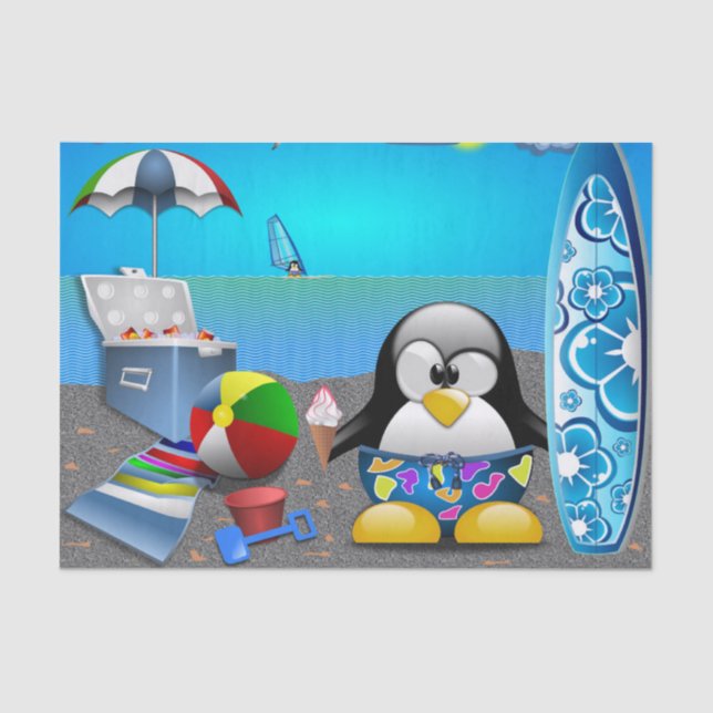 SOMMERSPASS AM STRAND SEIDENPAPIER (Vorderseite)