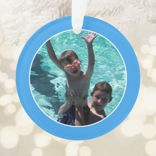 Sommerspaß beim Familienfoto der Großeltern in Bla Ornament