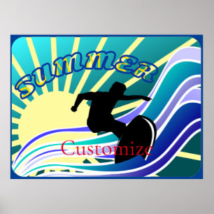 Sommerspaß beim Surfen Thunder_Cove Poster