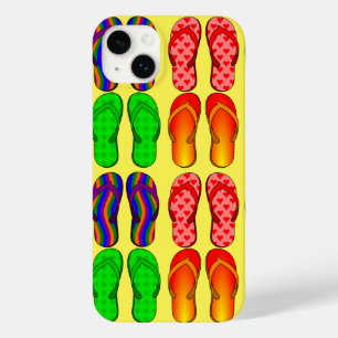 Sommerspass, farbenfrohe Flip Flops Case-Mate iPhone 14 Plus Hülle