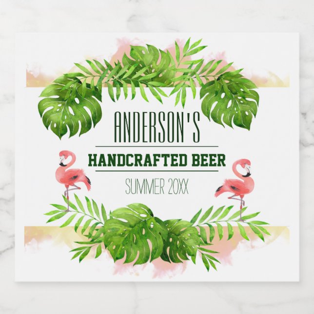Sommerspass tropisch bierflaschenetikett (Einzelnes Label)