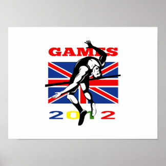 Sommerspiele 2012 - High-Jump-Track und Field Poster