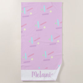 Sommersprinklen Pastelle Name Strandtuch