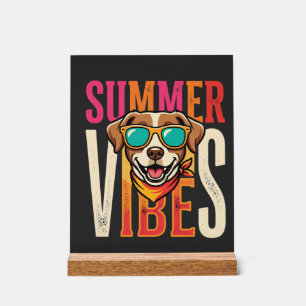 Sommerstimmung Hunde-Sonnenbrille Acrylschild