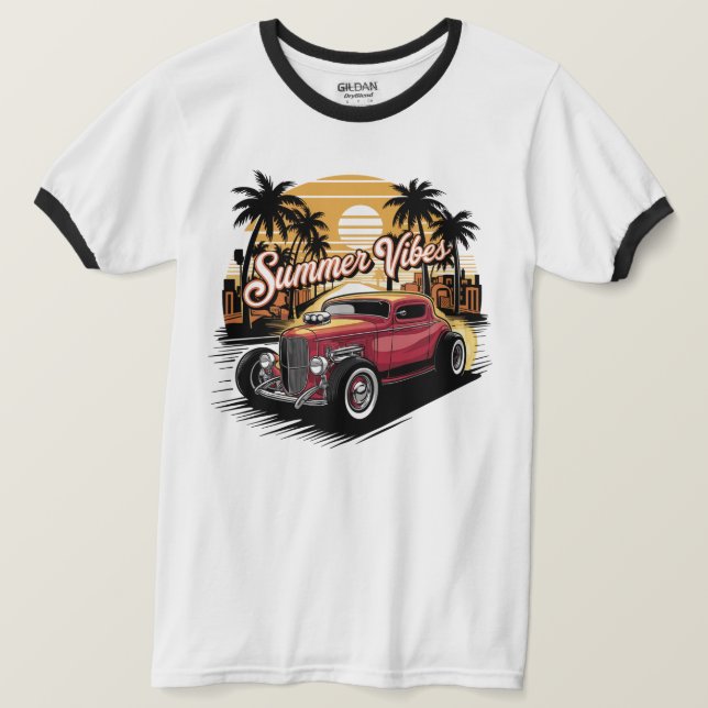 Sommerstimmung Klassiker Auto T-Shirt (Design vorne)