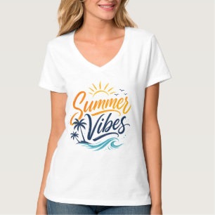 Sommerstimmung Küstenwellen Strand T-Shirt