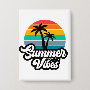 Sommerstimmung mit Palmbaum-Design Button